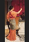John William Godward Lesbia with her Sparrow painting